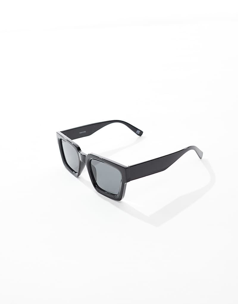 블랙 Eckige Sonnenbrille in Schwarz mit abgeschragten Bugeln 207656046SCHWARZ