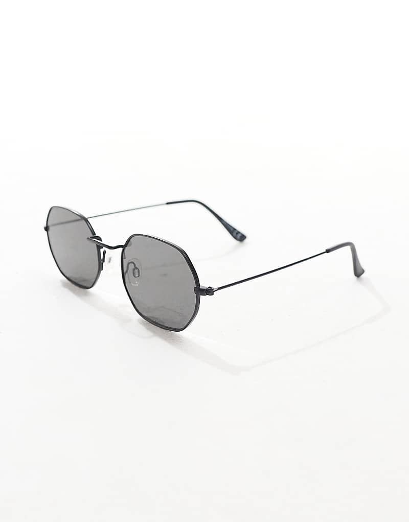 & Eckige Sonnenbrille mit schwarzem Metallgestell und getonten Glasern 207656023SCHWARZ