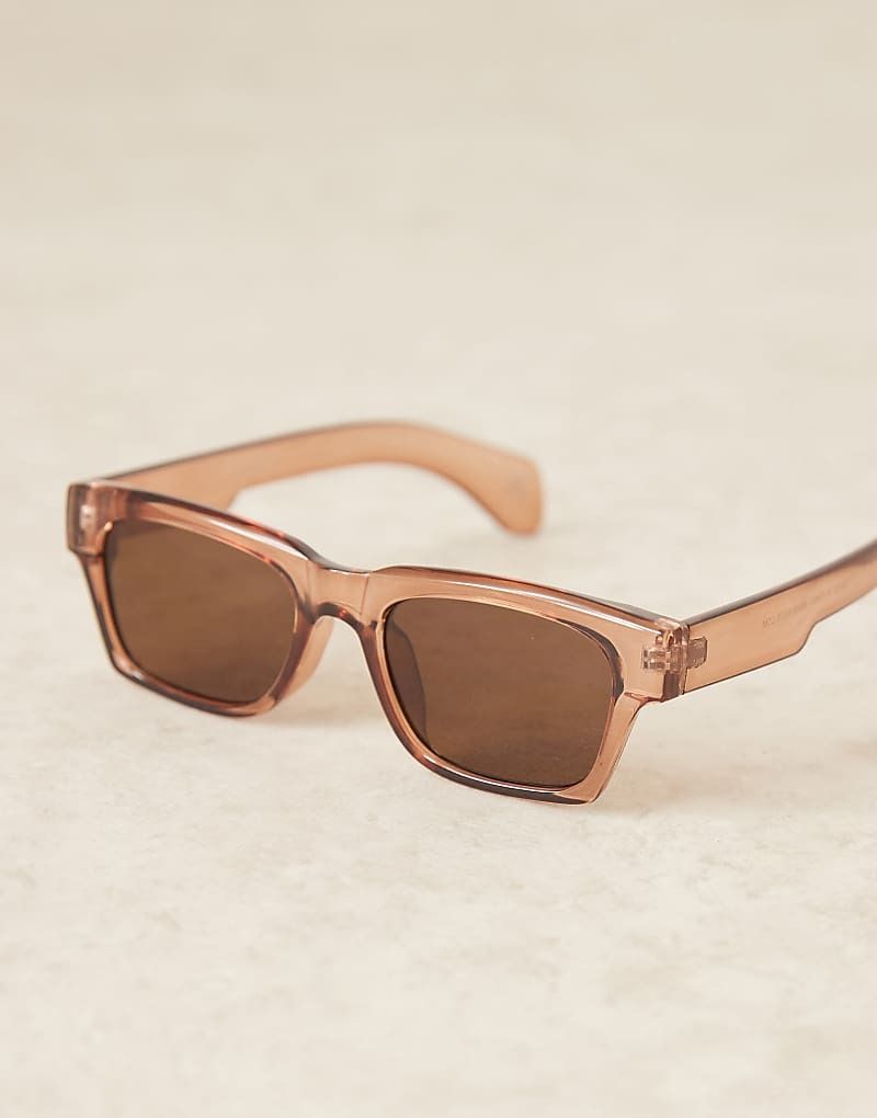 & Eckige Sonnenbrille mit braunem Gestell und braunen Glasern 207834345BRAUN