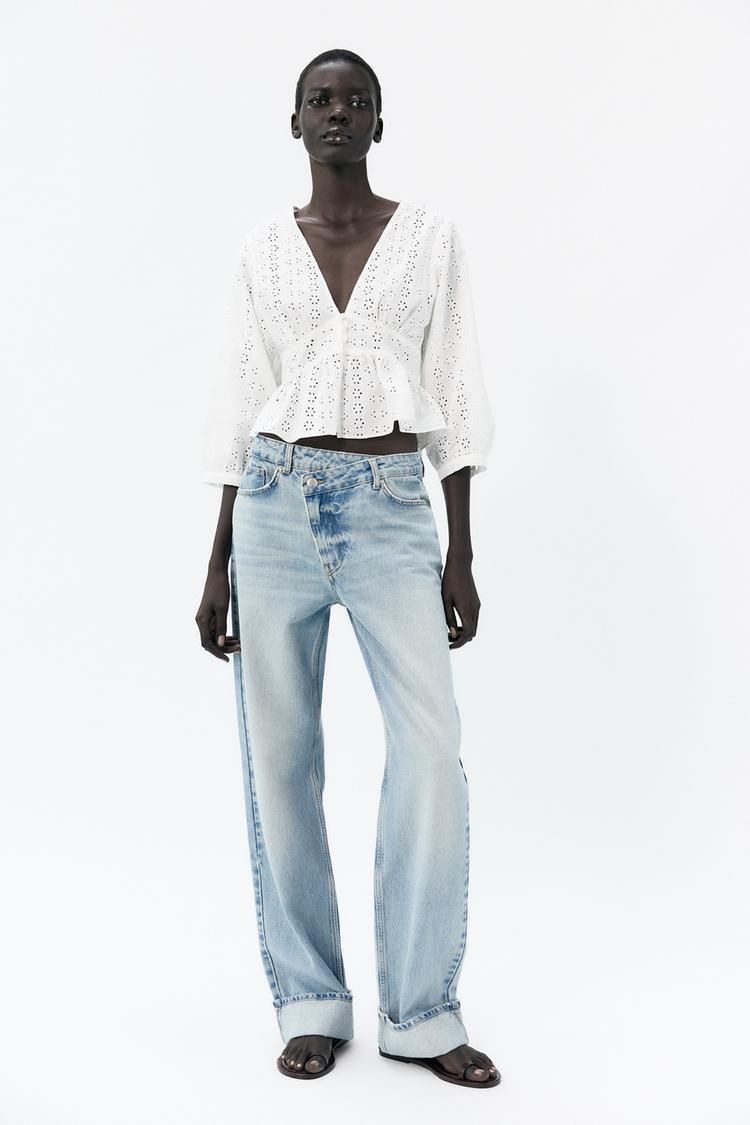 자수 셔츠 CUTWORK EMBROIDERY SHIRT 450770302