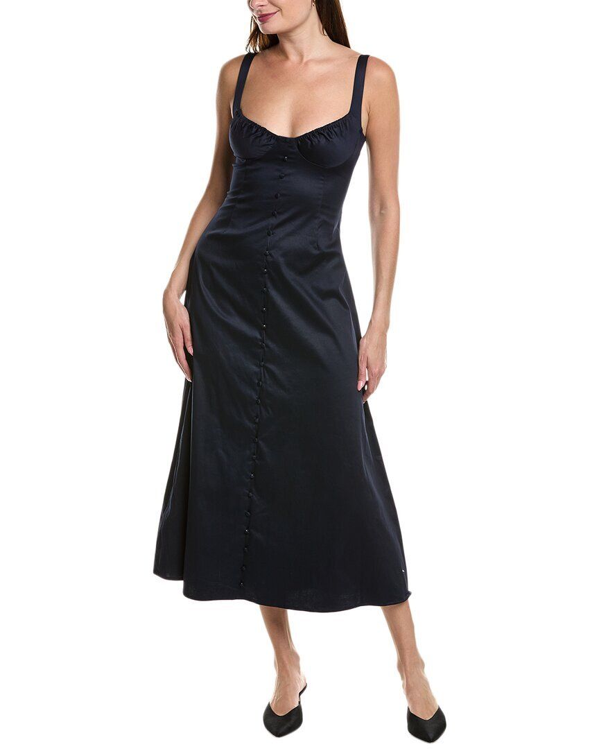 버튼 미디 드레스 WeWoreWhat Ruched Cup Button Midi Dress 1411188235