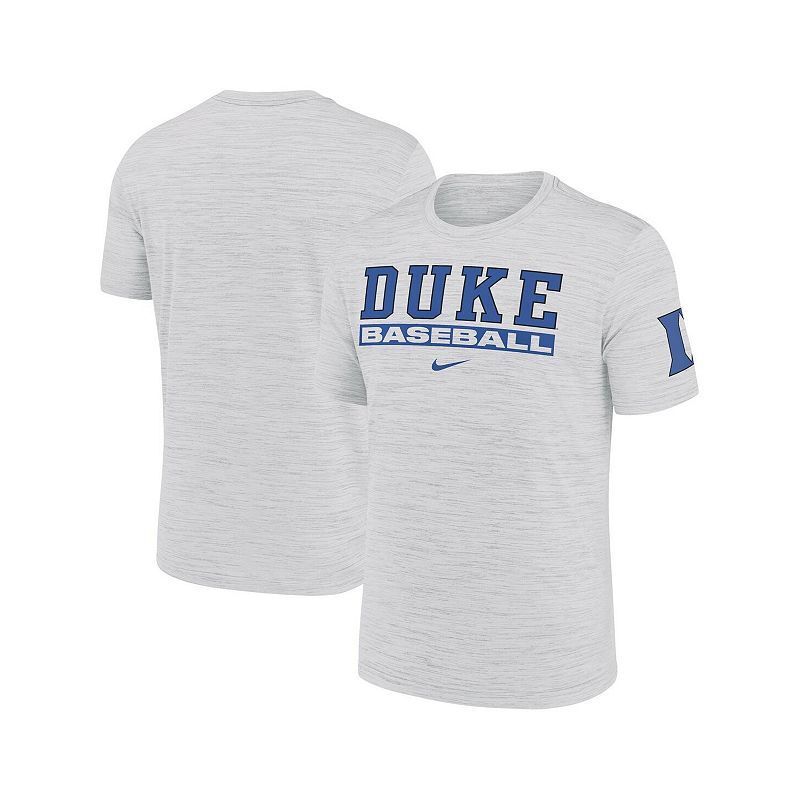 남성 아쉬 듀크 블루 야구 퍼포먼스 티셔츠 Men's Ash Duke Blue Devils Velocity Baseball Wordmark Stack Performance T-Shirt 22120633 Ash