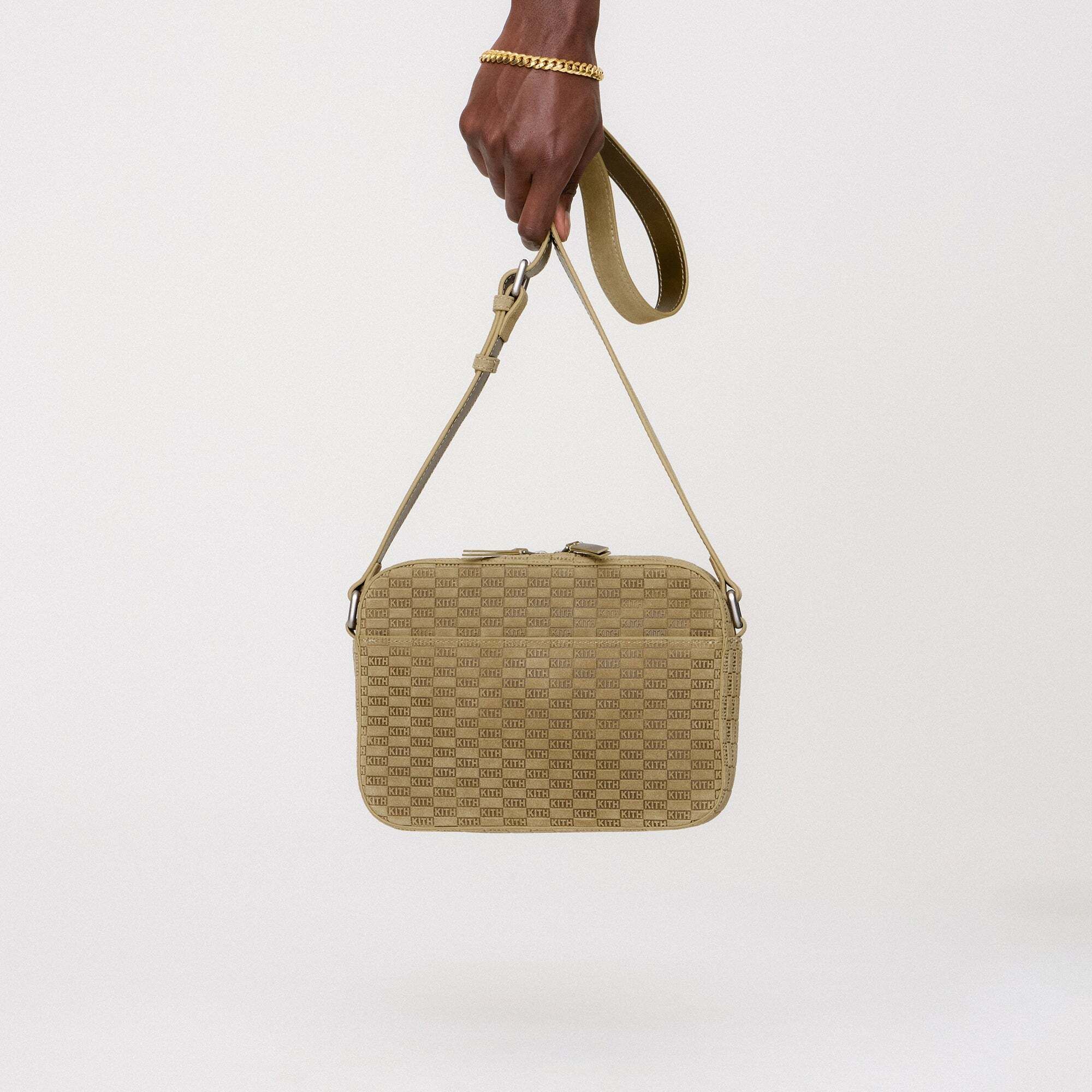 모노그램 스웨이드 카메라 크로스백 Kith Monogram Suede Camera Crossbody - Grit 8285210706048