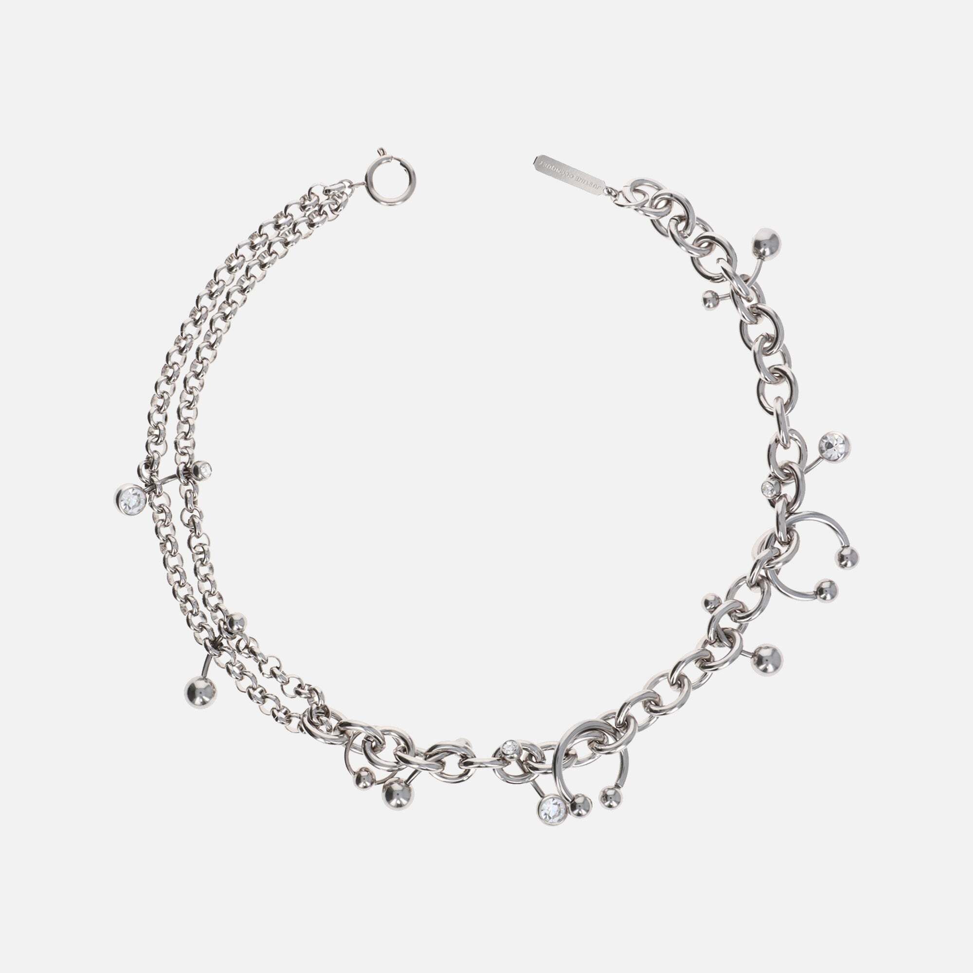 홀리 초커 목걸이 Justine Clenquet Holly Choker - Palladium 8282501415040