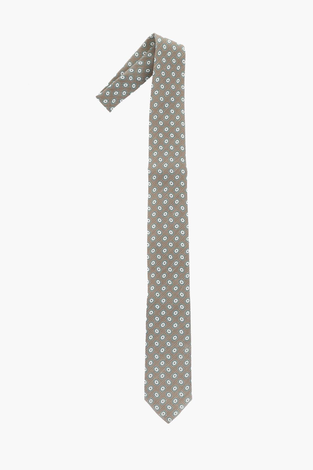 프린팅 실크 타이 printed silk and flax tie 405371