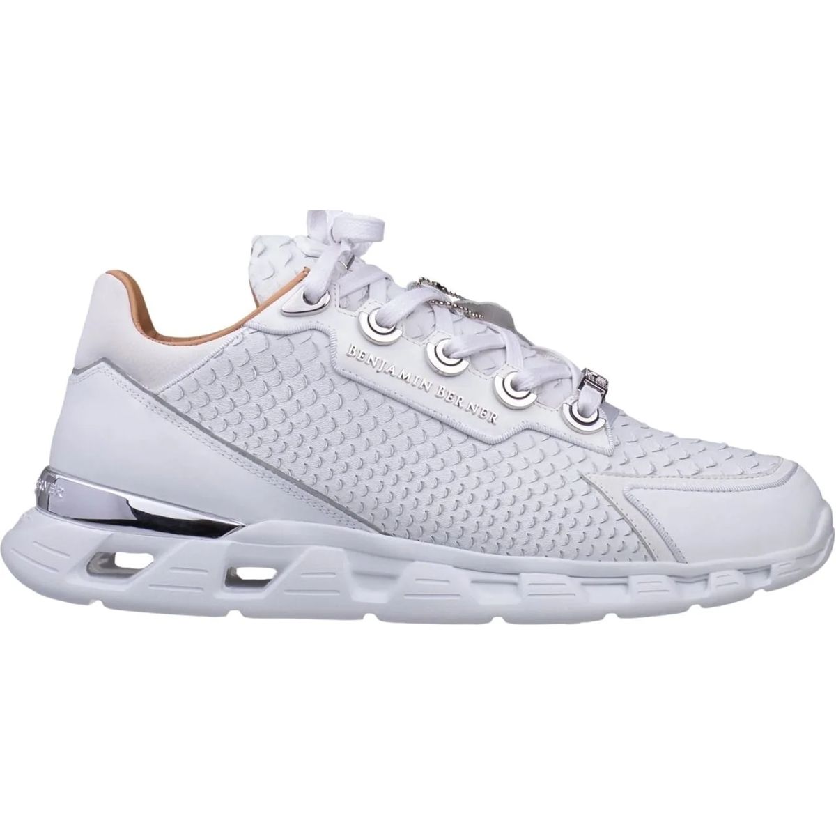 컷 화이트 로우 스니커즈 BENJAMIN BERNER Razor-Python cut weiß                        Low-Top Sneaker A0528054