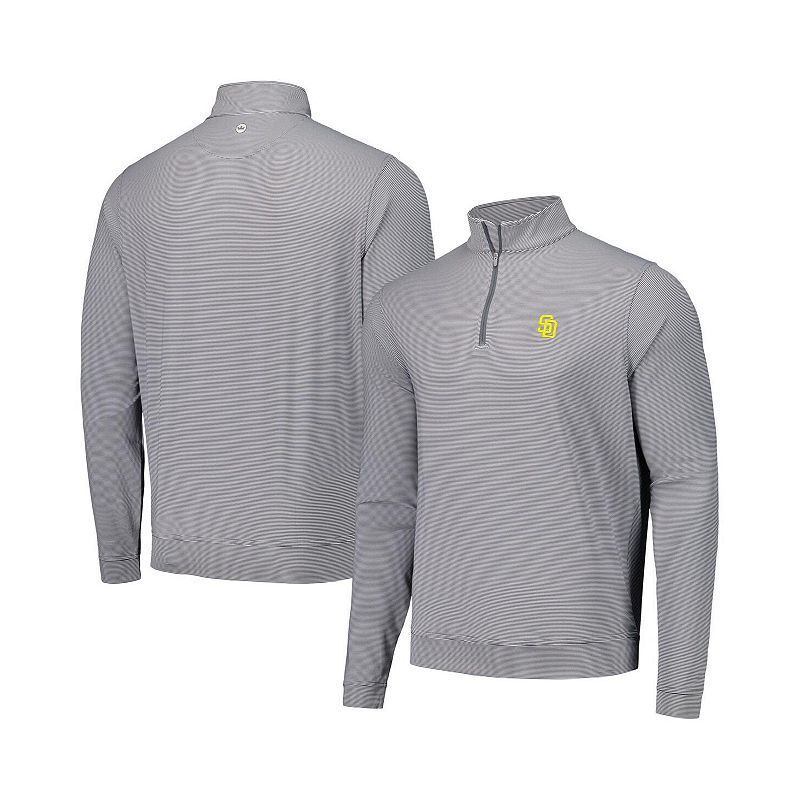 남성 그레이 스트라이프 퍼포먼스 반집업 탑 Men's Gray San Diego Padres Perth Sugar Stripe Performance Quarter-Zip Top 22089064 Gray