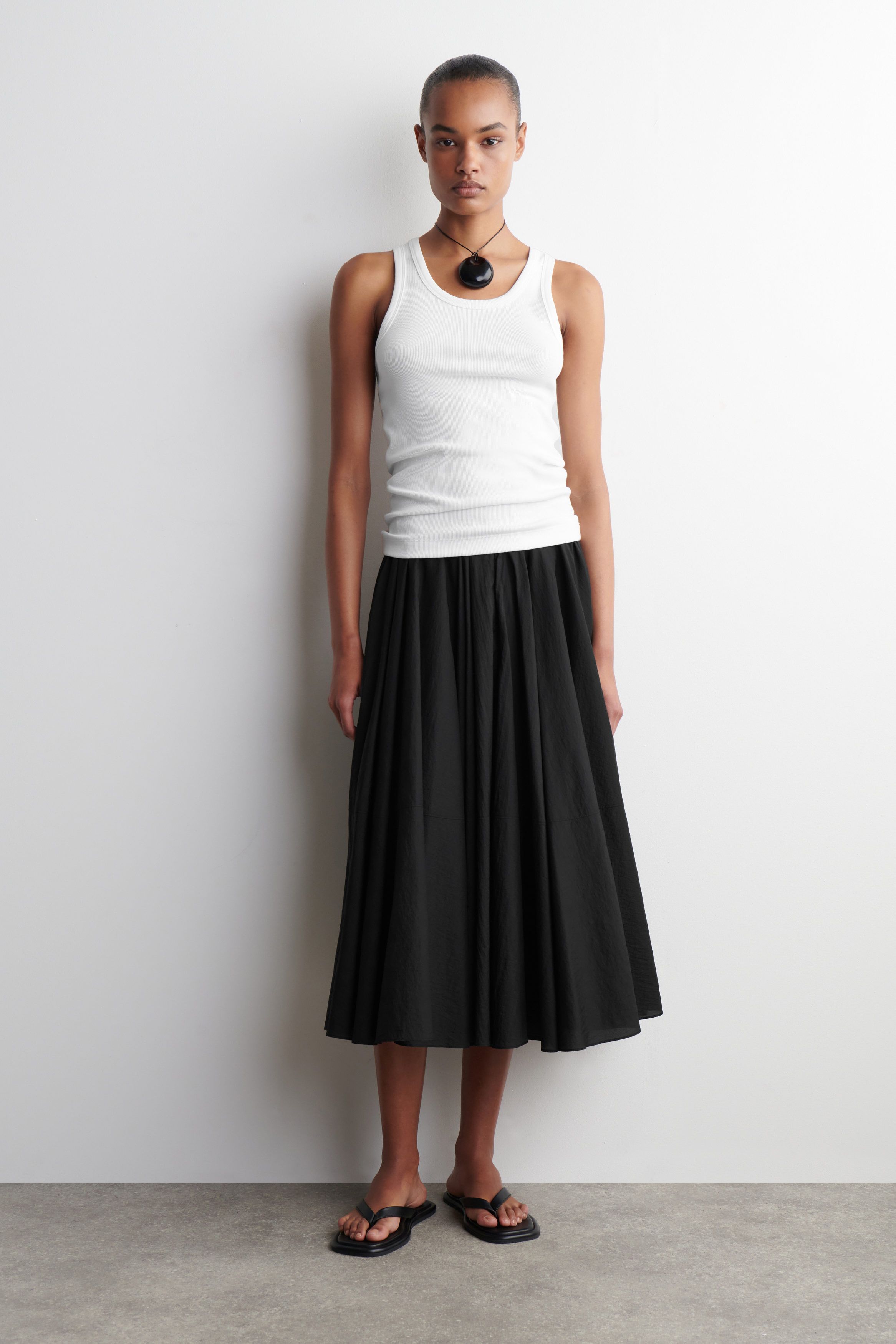 미디 스커트 CIRCLE-CUT MIDI SKIRT 1277475002