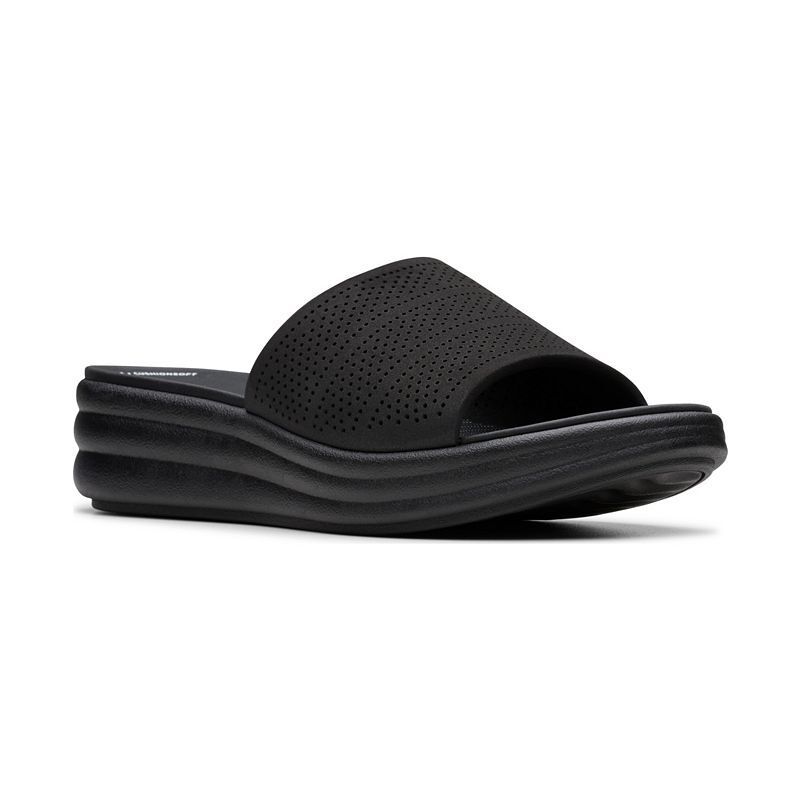 드리프트 트위스트 슬립온 플랫 샌들 Cloudsteppers Drift Twist Slip-On Flat Sandals 20997360 Black