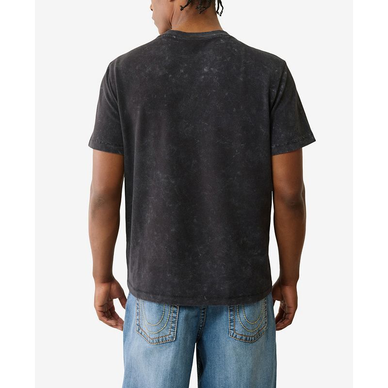 남성 숏 슬리브 패치 티셔츠 Men's Short Sleeve Pique Mineral Patch T-Shirt 22074270 Jet black