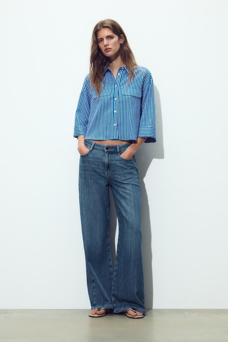 스트라이프 린넨 블렌드 셔츠 STRIPED LINEN BLEND SHIRT 464551181