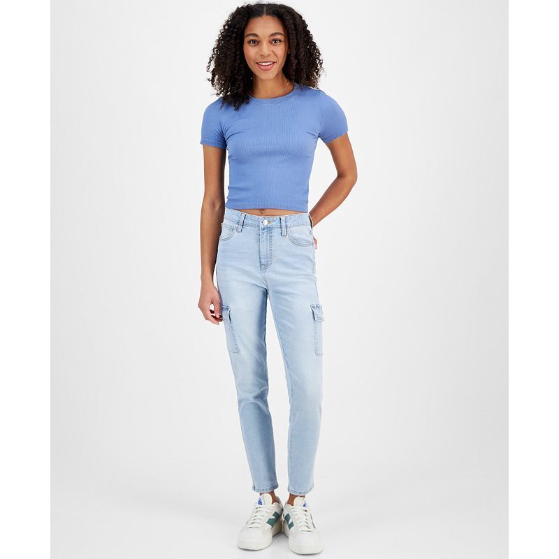 미드 라이즈 카고 스키니 데님 Juniors' Mid-Rise Cargo Skinny Jeans 20004456 Light Wash