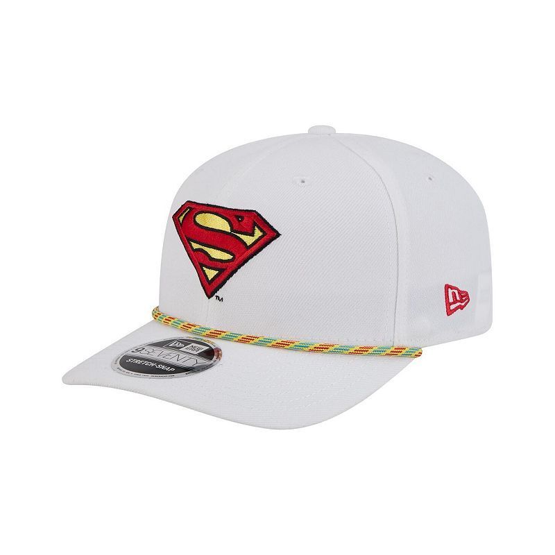 남성 화이트 조절 가능 모자 Men's White Superman Rope 9SEVENTY Stretch-Snap Adjustable Hat 22804133 White