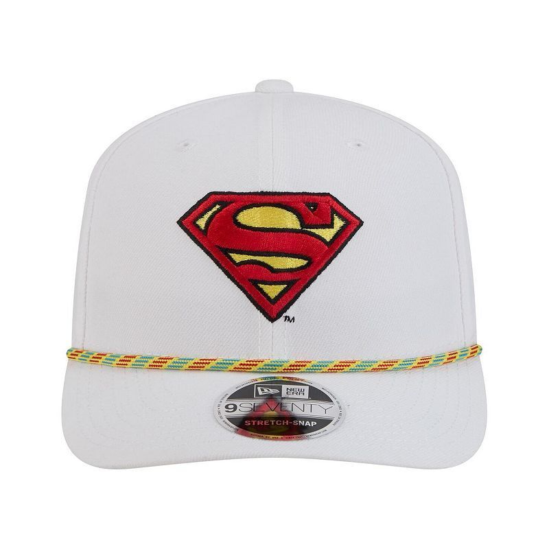 남성 화이트 조절 가능 모자 Men's White Superman Rope 9SEVENTY Stretch-Snap Adjustable Hat 22804133 White