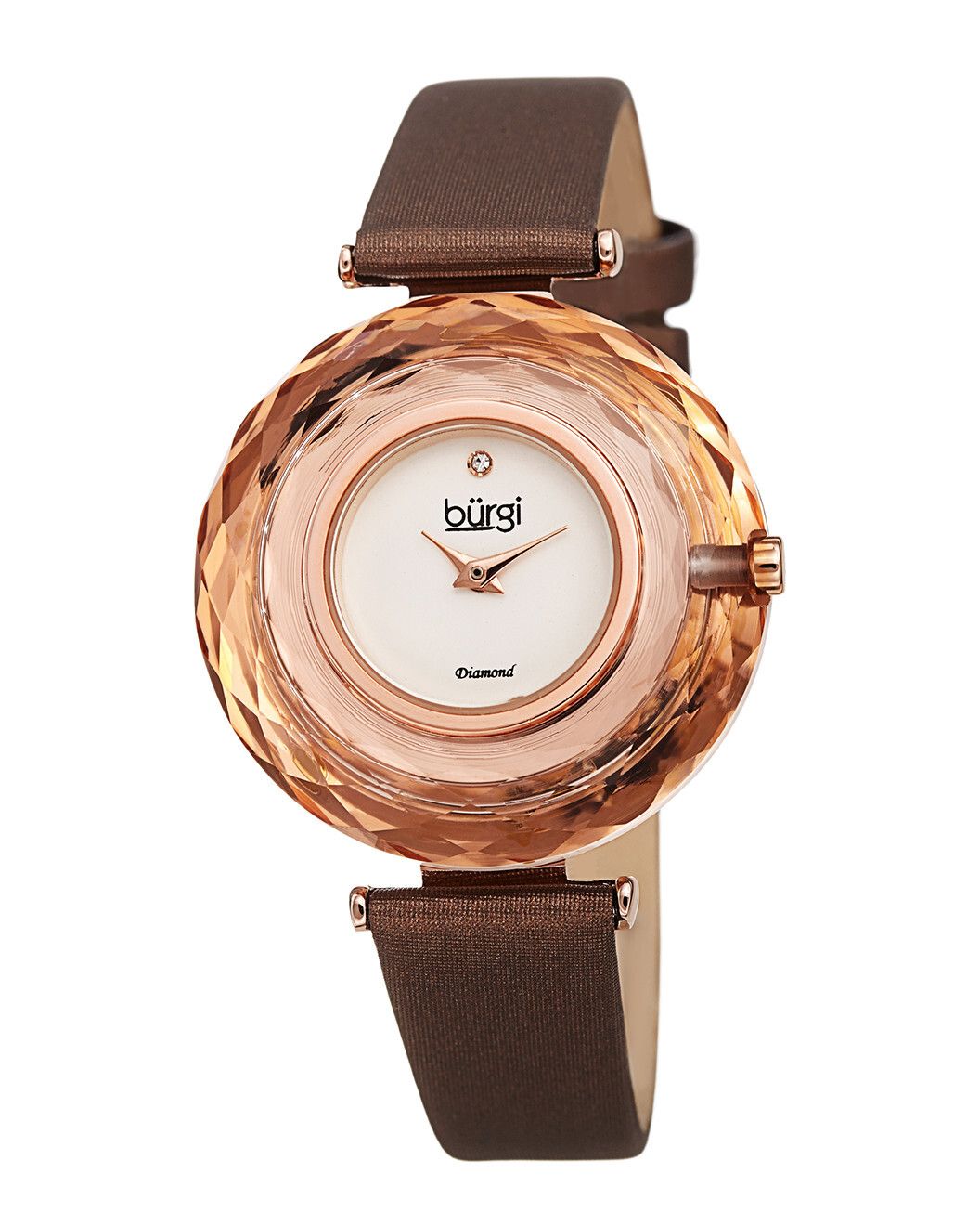 여성 새틴 오버 가죽 다이아몬드 시계 Women's Satin Over Leather Diamond Watch 101473482