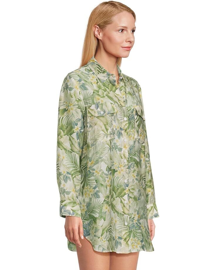 여성 포켓 셔츠 Women's Tommy Bahama Paradise Fronds Pocket Bf Shirt  995659014