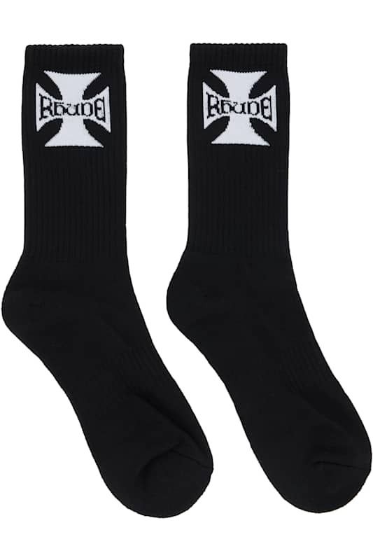 블랙 로고 삭스 Black 'Rhude Boys' Logo Socks 17842681