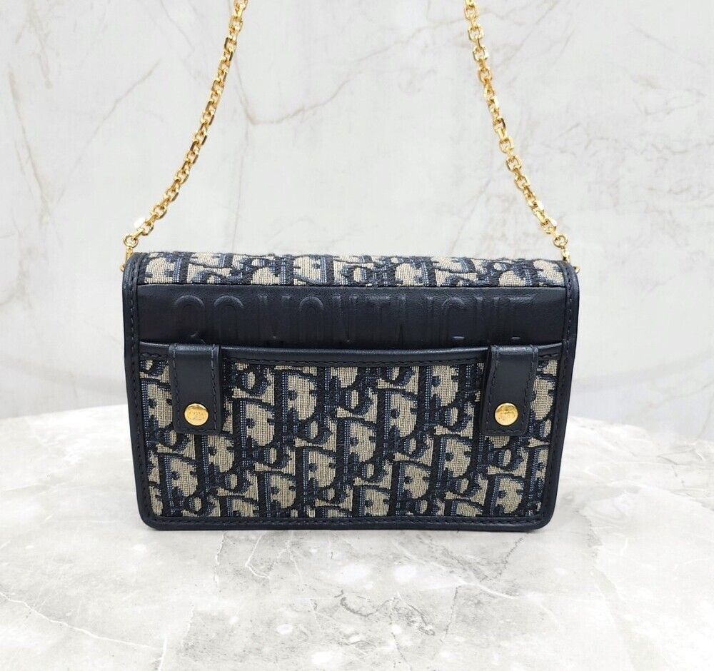 Dior Oblique Jacquard Montain Two-in-One Belt Bag Chain Bag