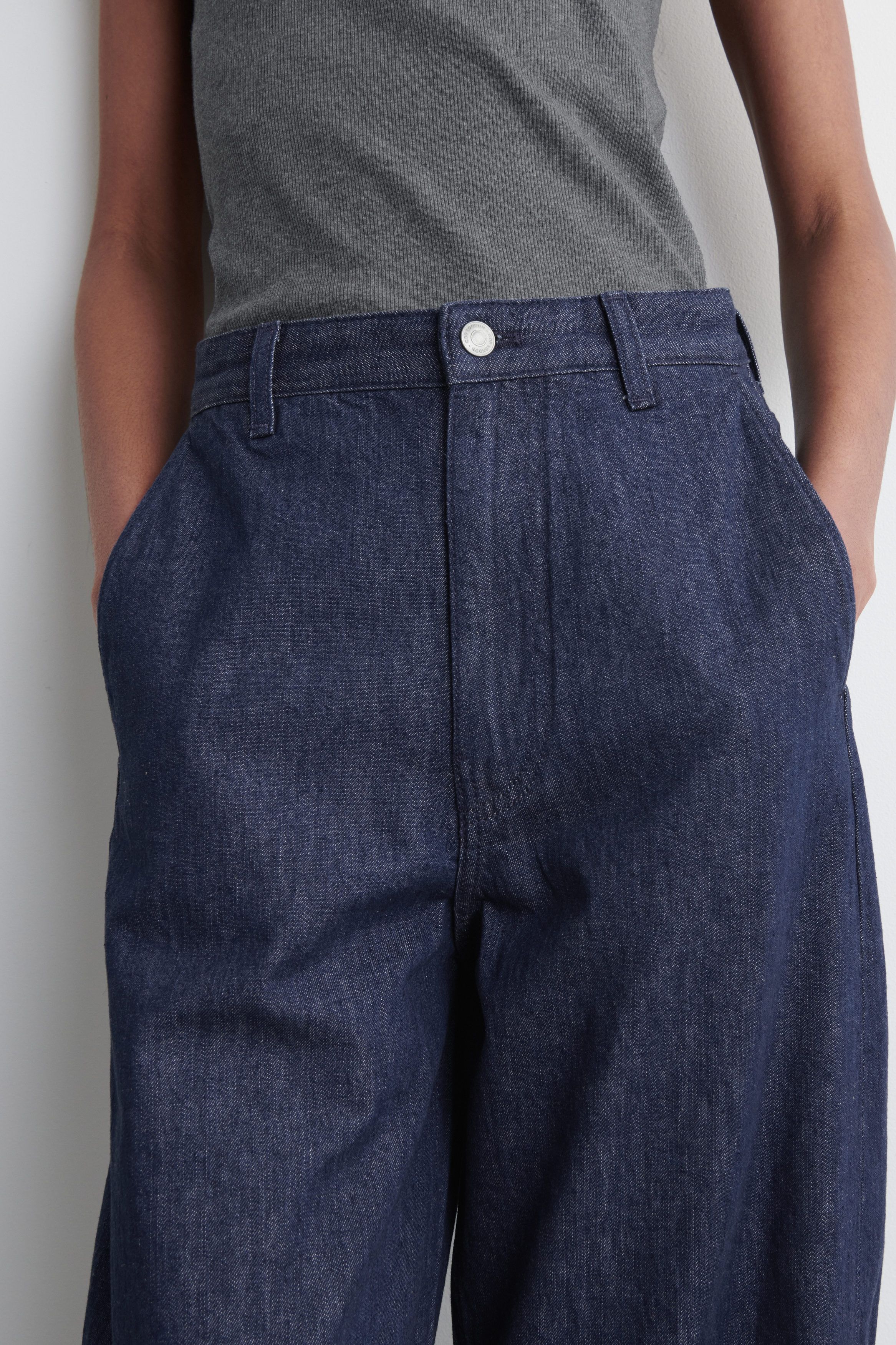 데님 바지 WIDE-LEG DENIM TROUSERS 1290480001