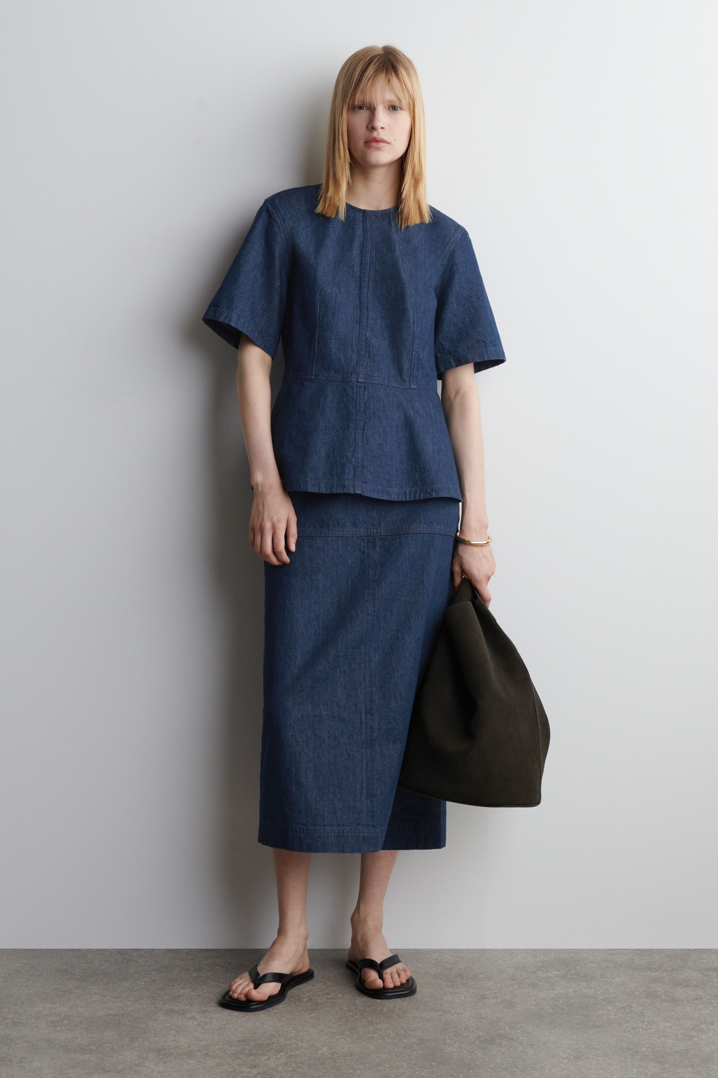 데님 스커트 DENIM PENCIL SKIRT 1286798001