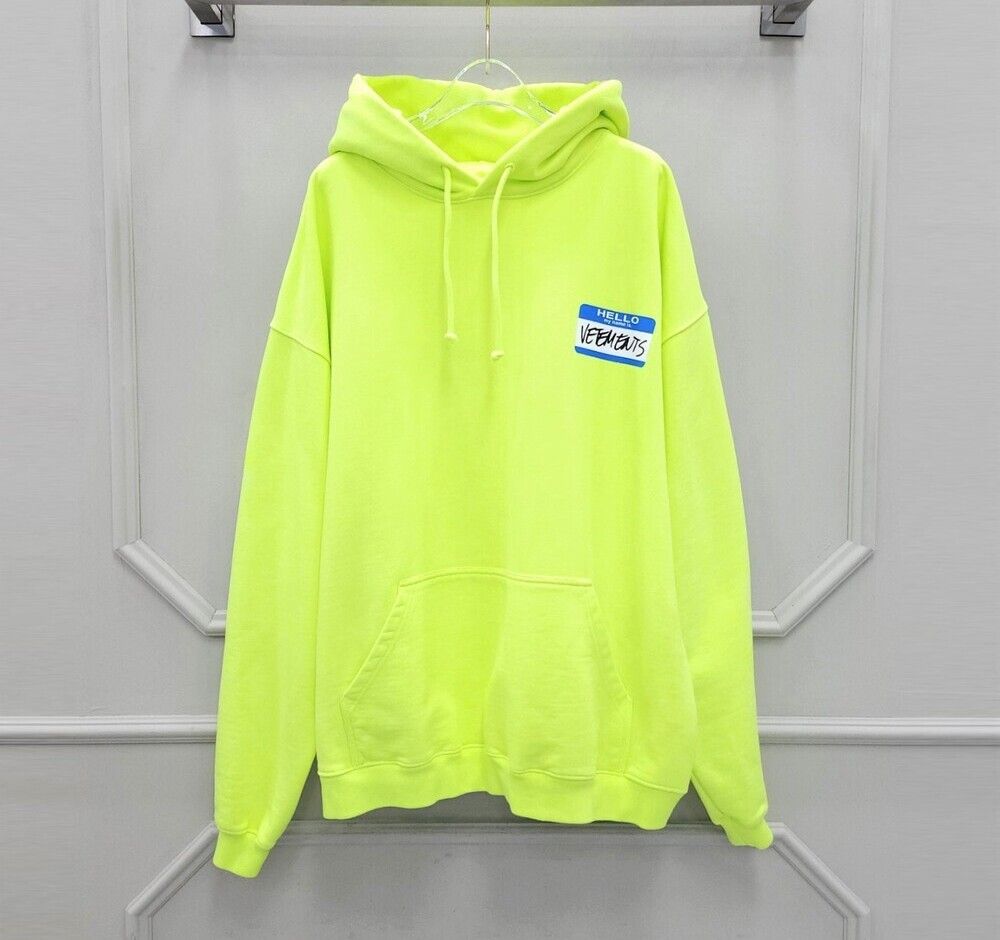 vetements Hello My Name Oversized Hoodie 94578427 | eBay
