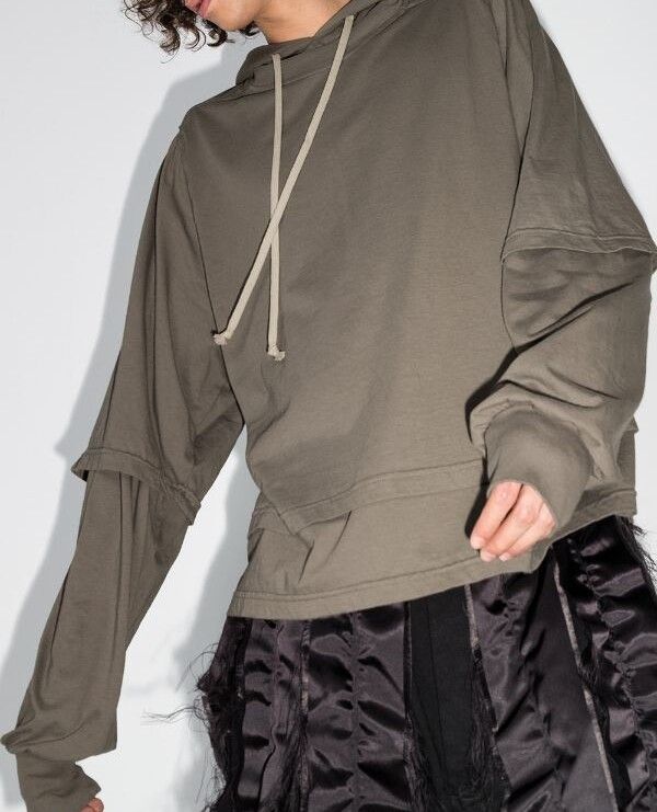 Rick Owens DRKSHDW HUSTLER Hoodie DUST RN DU01B7281 RN 34