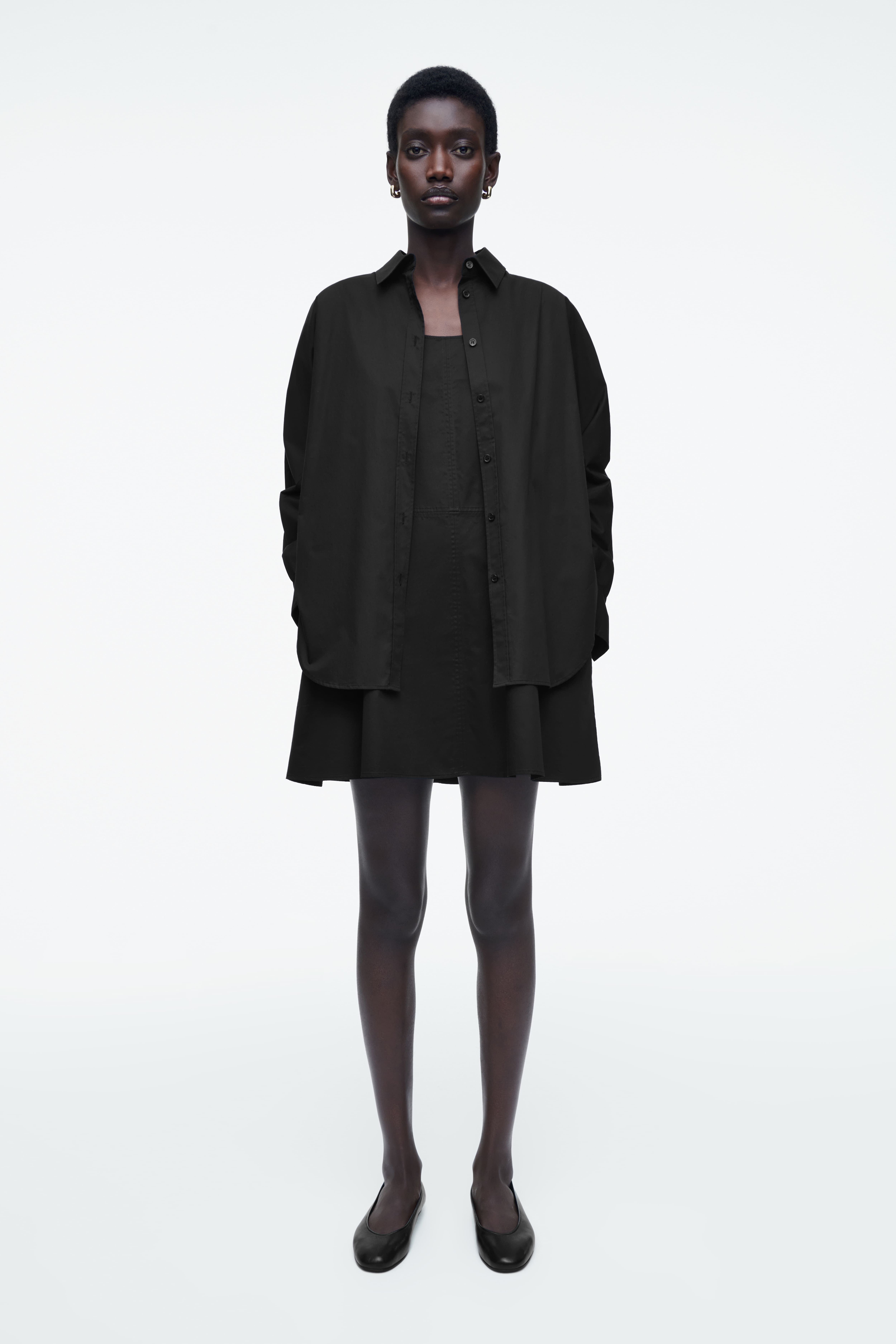 셔츠 드레스 LAYERED TRAPEZE SHIRT DRESS 1281230001