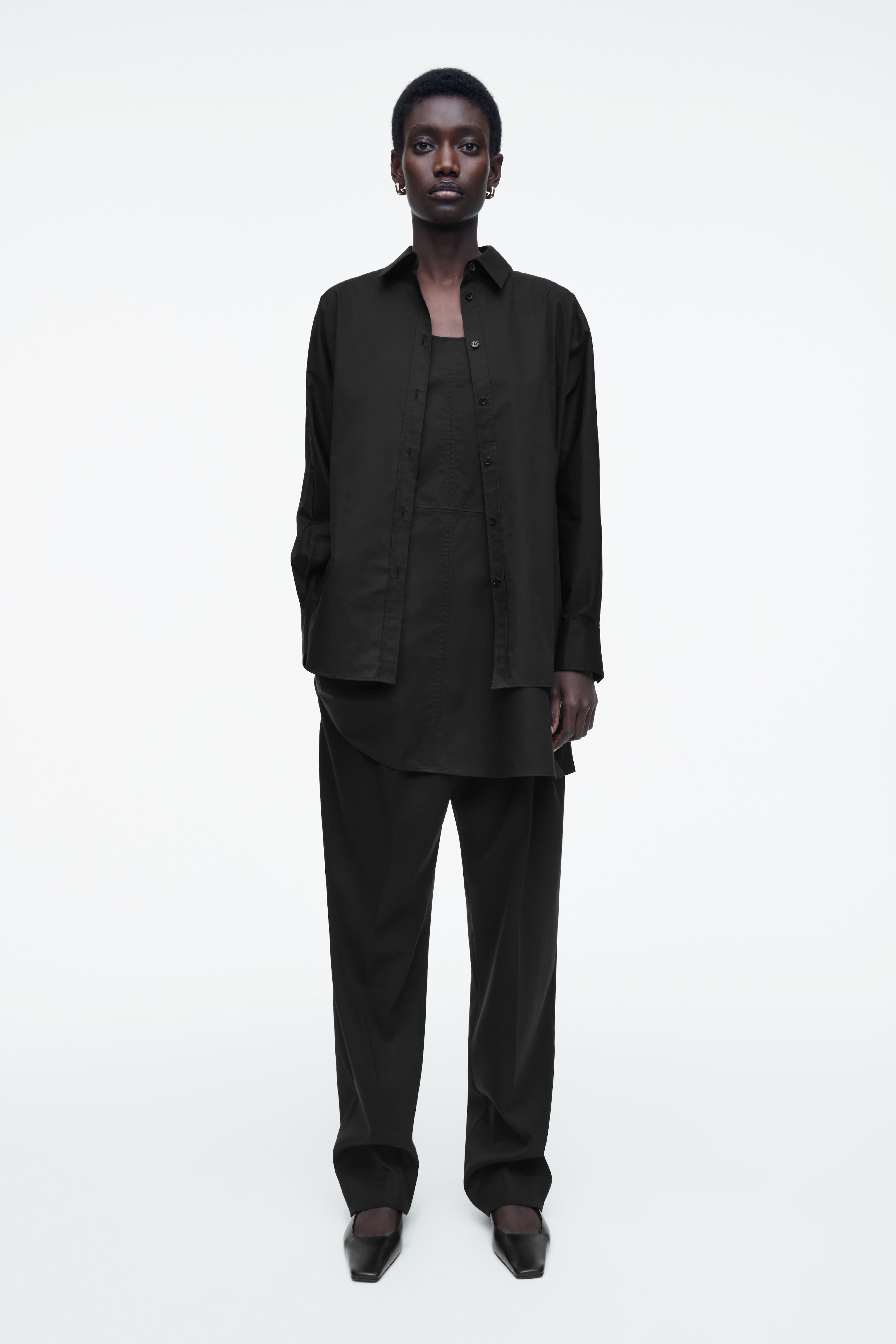 셔츠 드레스 LAYERED TRAPEZE SHIRT DRESS 1281230001