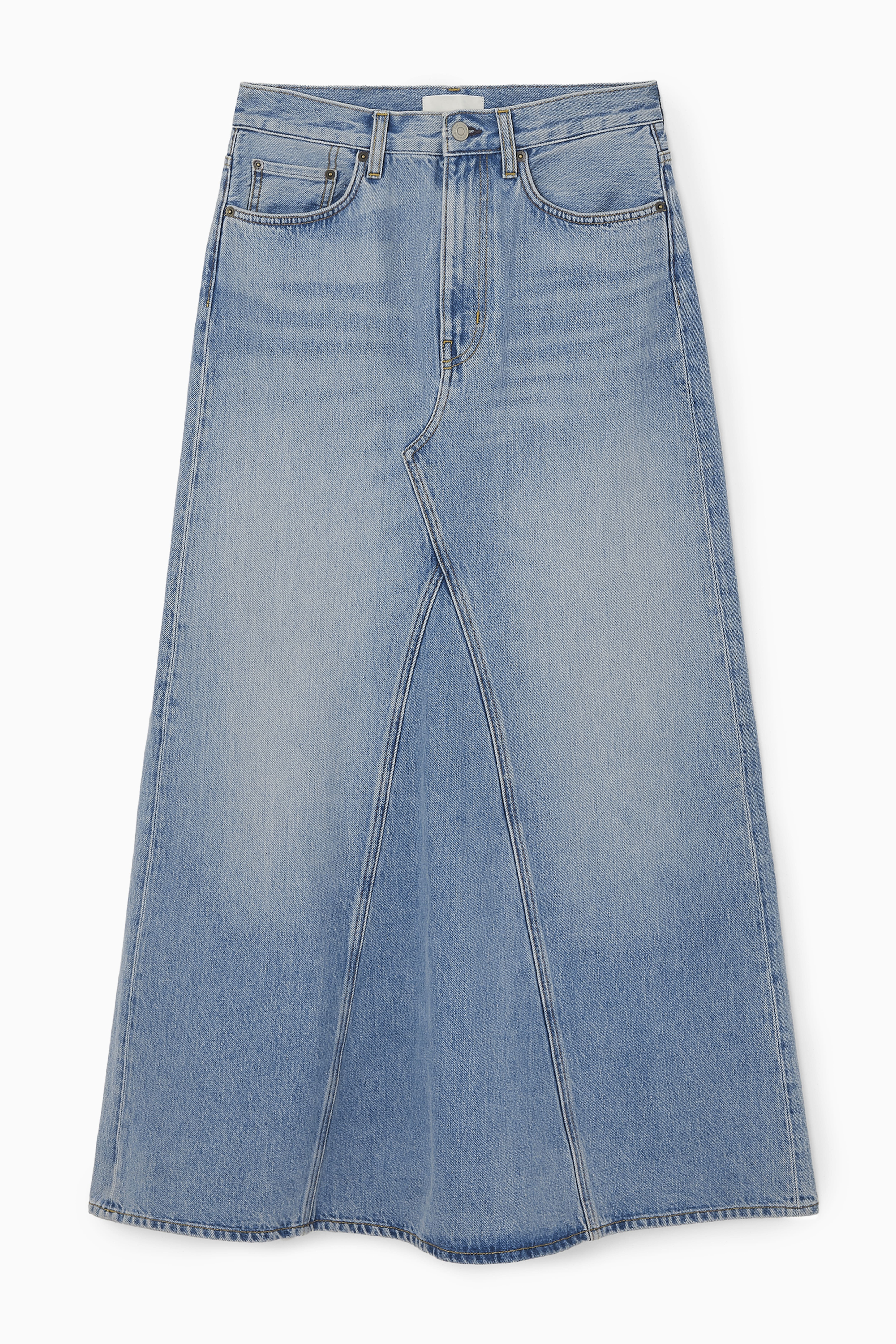 패널드 데님 맥시 스커트 PANELLED DENIM MAXI SKIRT 1208923001