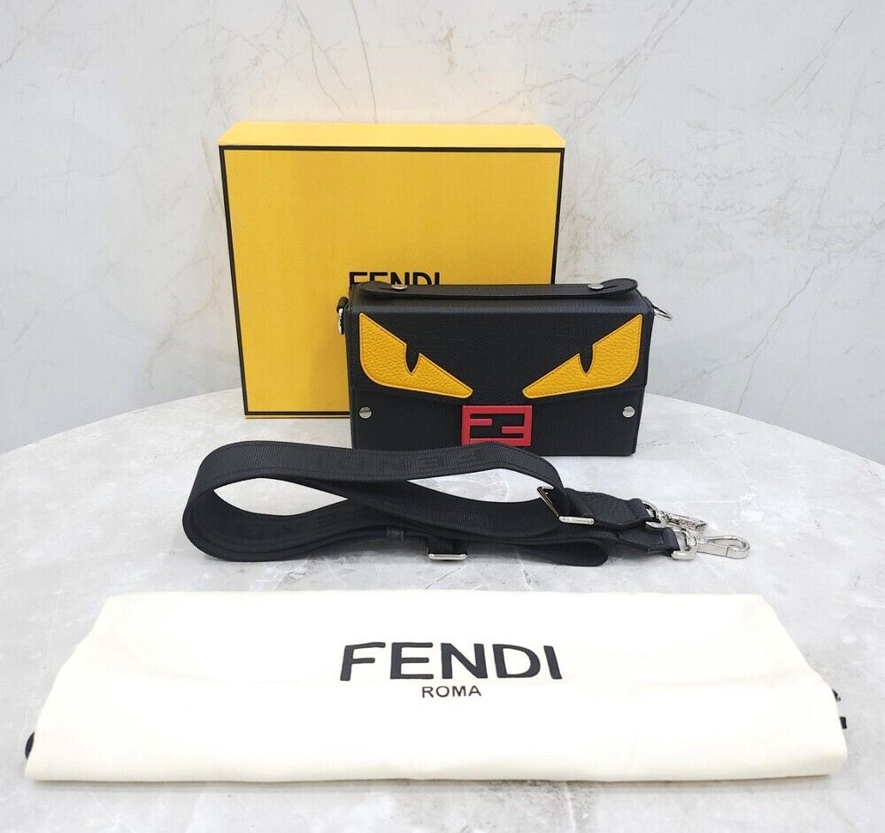 Fendi Monster Soft Trunk Baguette Crossbody Bag 133487235 | eBay