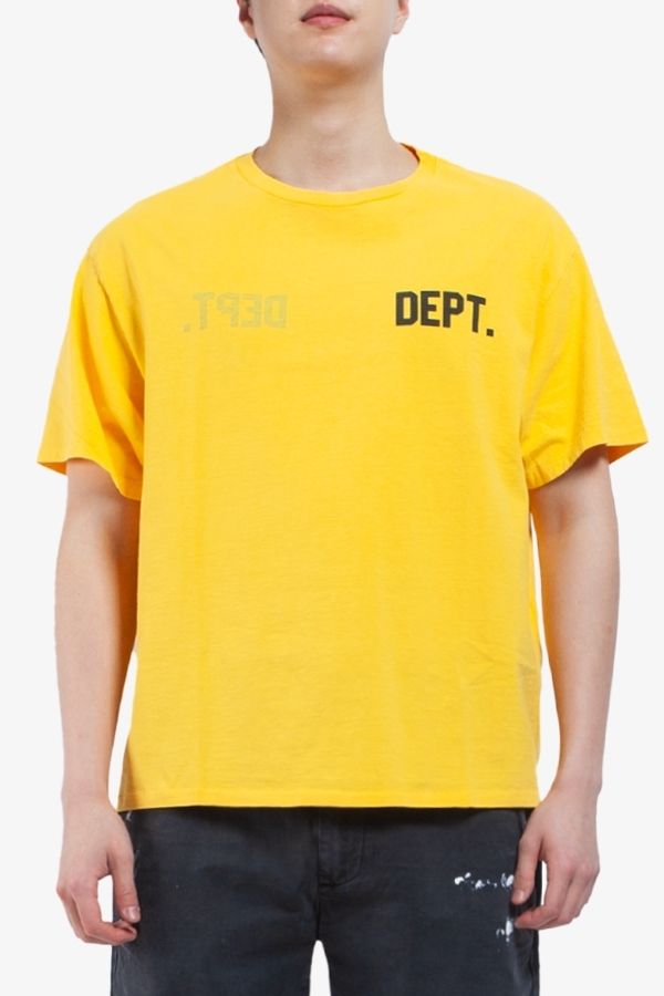 GALLERY DEPT Gold Student Coach Reversible DEPT Logo Short Sleeve 