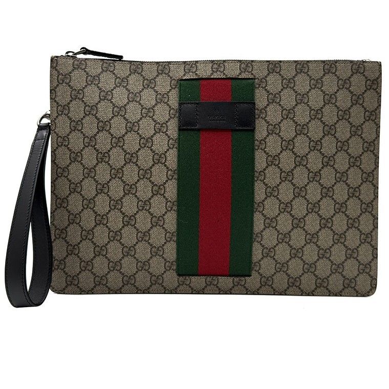구찌(Gucci) | 오피디아 GG 수프림 클러치백(베이지/형광옐로우) 598234 FADI7 9765 | 트렌비