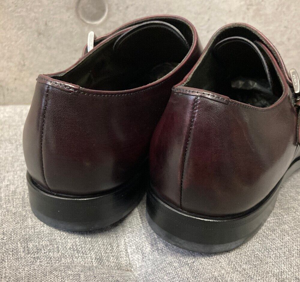 Prada 7.5 Double Monk Strap Leather Shoes 20A009F101833  display picture 1