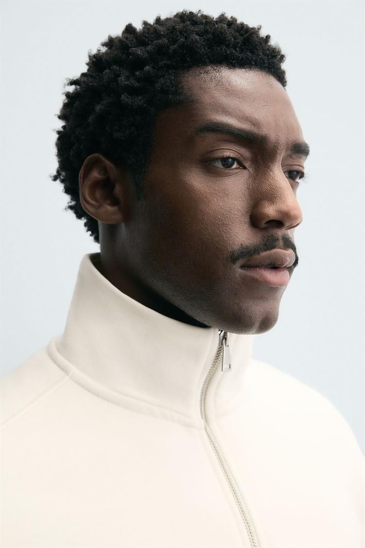 자라(Zara) | 자라 베이직 쿼터 집업 스웨트셔츠 반집업 스웻셔츠