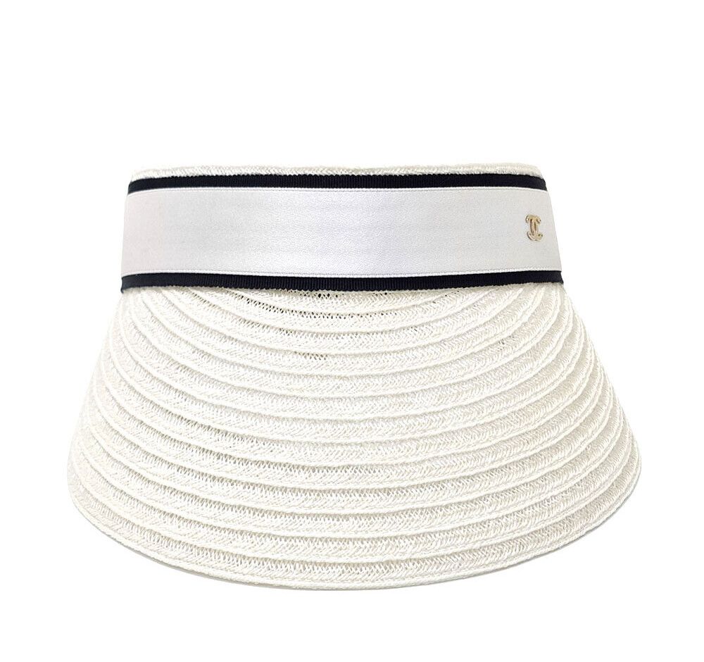 CHANEL Raffia Sun Cap Visor 7540448076 129711693 | eBay display picture 3