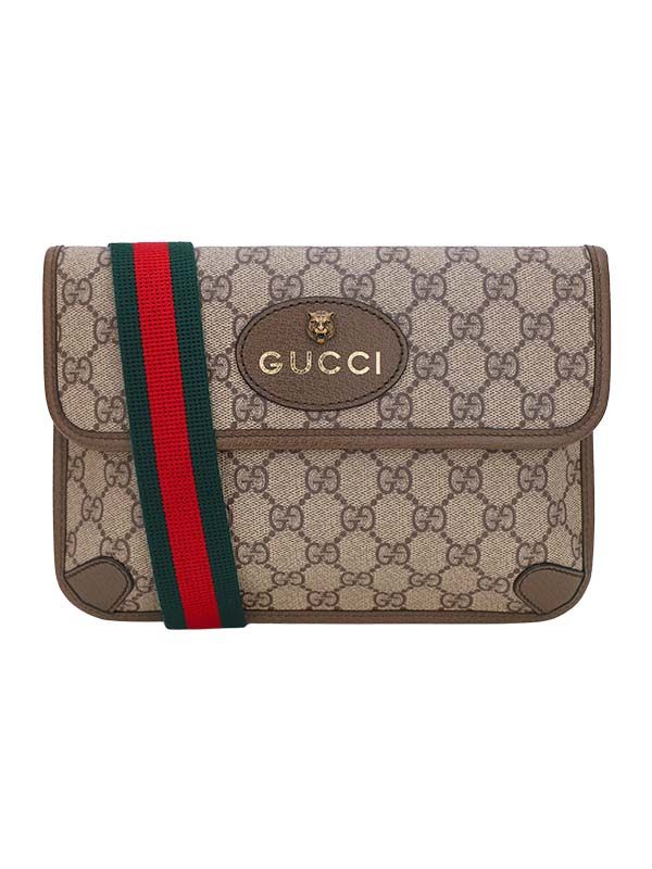 GUCCI Animalier Bee Leather Card Case Black 523685