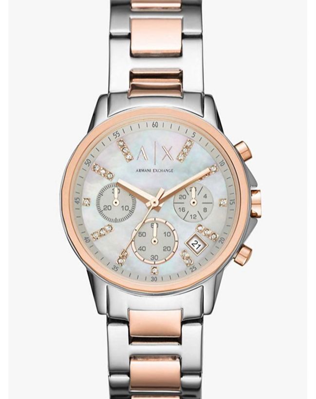익스체인지 AX4331 펄다이얼 자개판 크로노 36MM 투톤컬러
