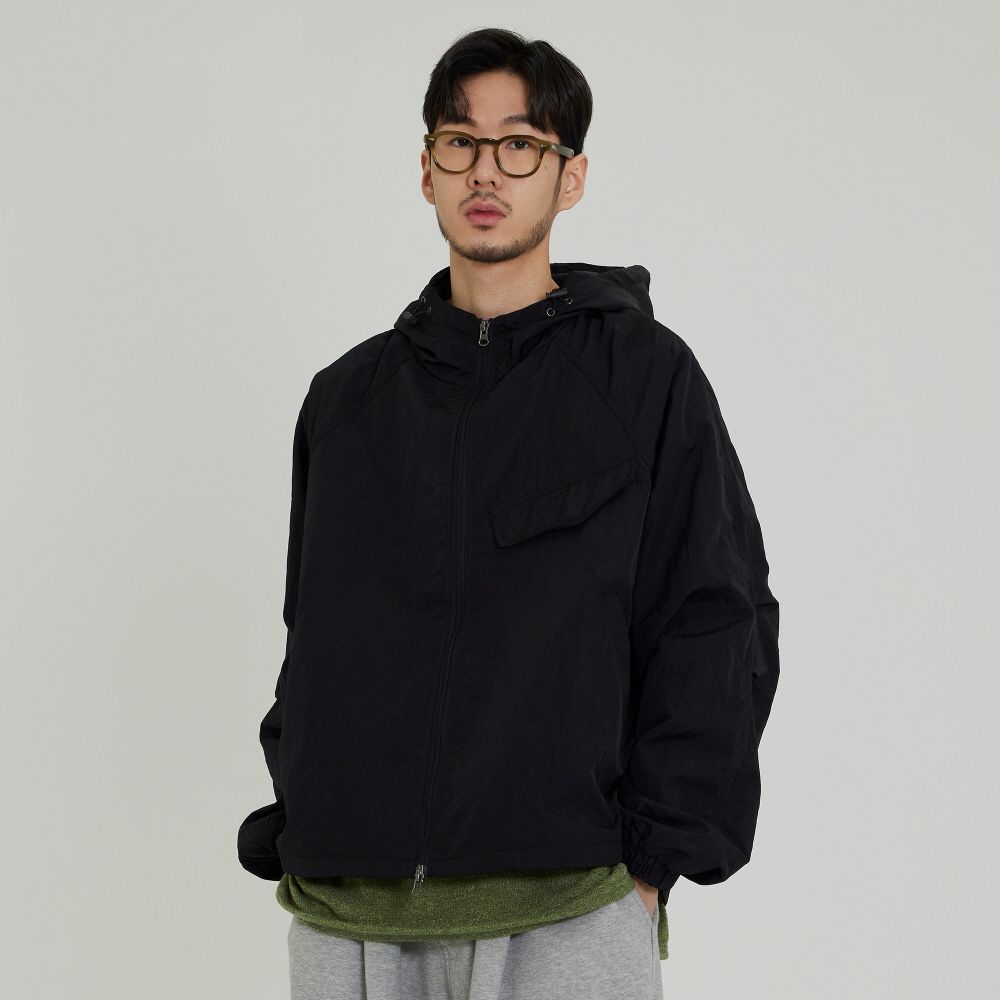 2WAY 후드 자켓 블랙