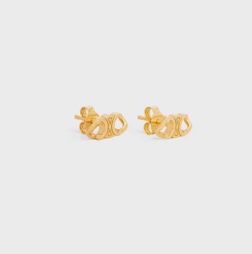셀린느 메일론 트리오페 스터드 귀걸이 460BL6BRA.35OR