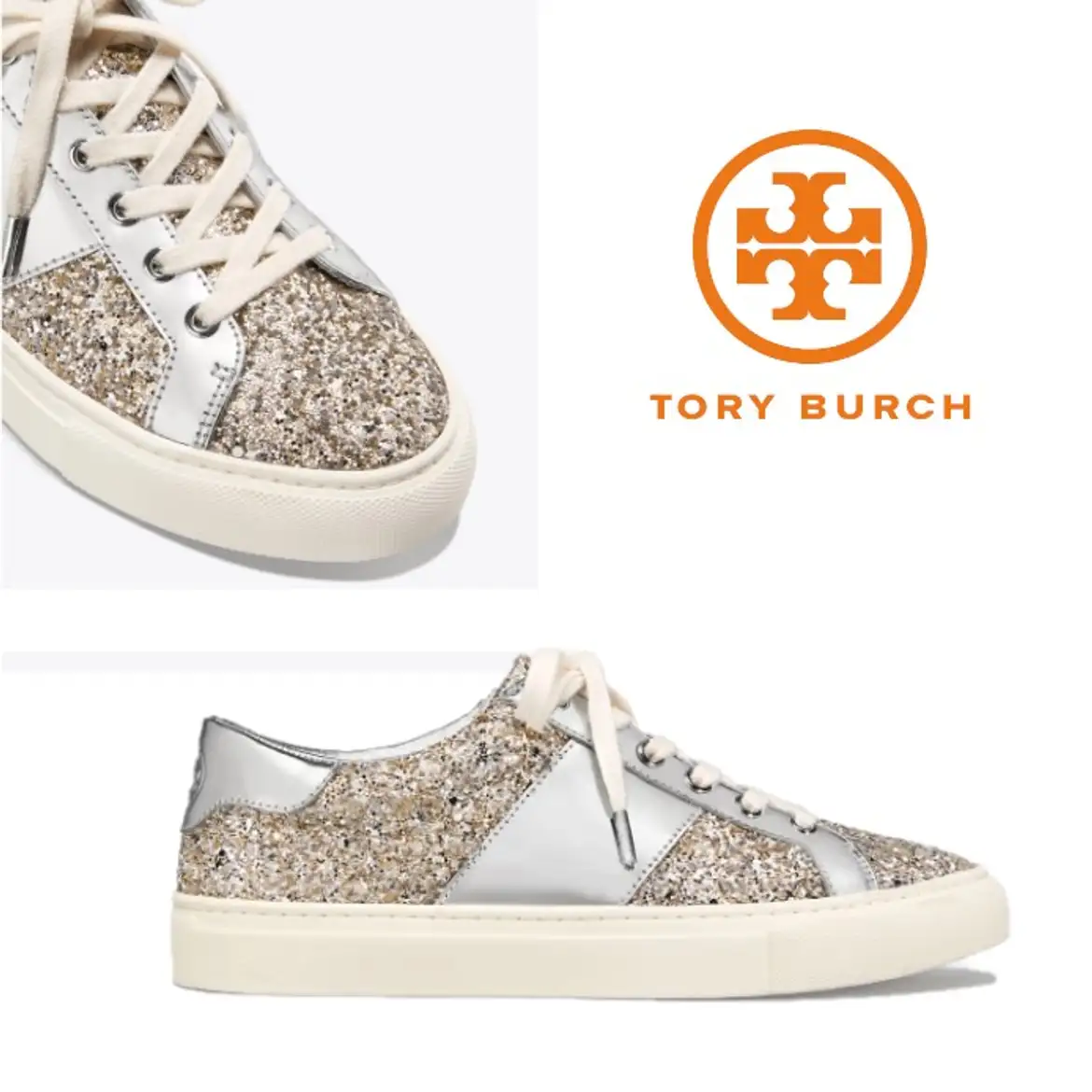 Tory burch carter glitter sales sneaker