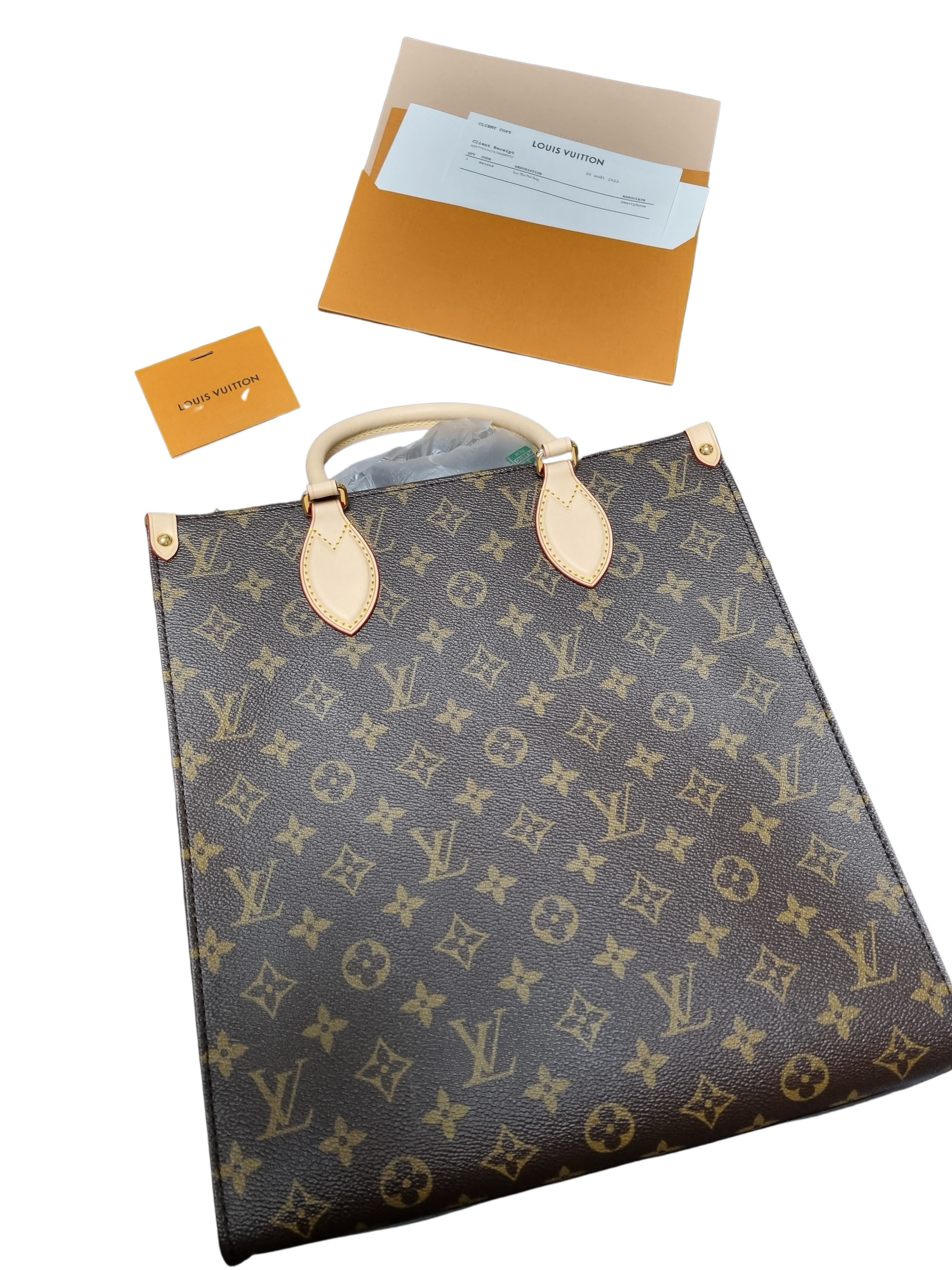 Louis Vuitton LOUIS VUITTON sack plastic PM handbag monogram canvas M45848