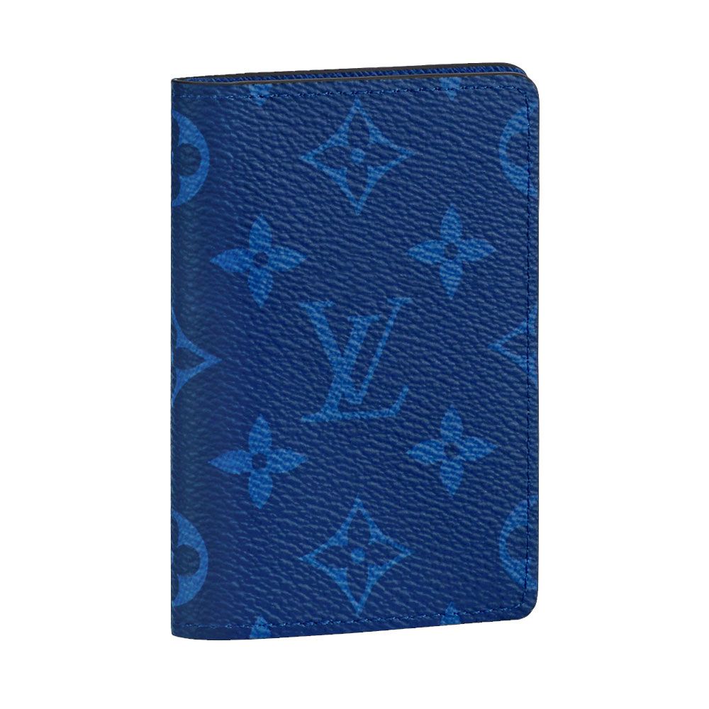 New Full Set LOUIS VUITTON Monogram Pocket Organizer in Cobalt M30301