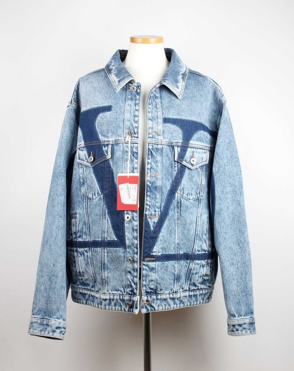 Valentino V Logo Denim Jacket XL 12345 41424835 | eBay