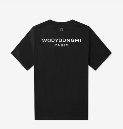 화이트 백로고 반팔 티셔츠 블랙 W221TS07708B