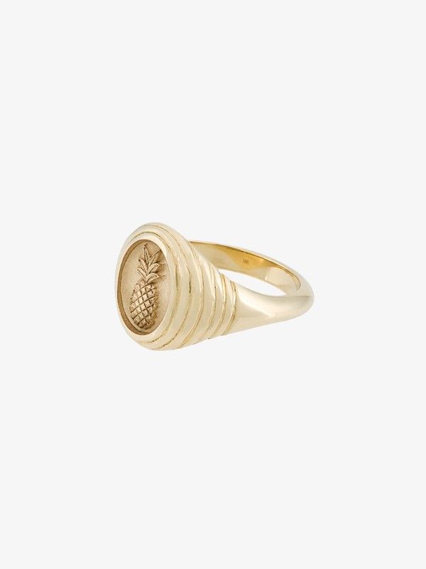 Pineapple signet ring sale