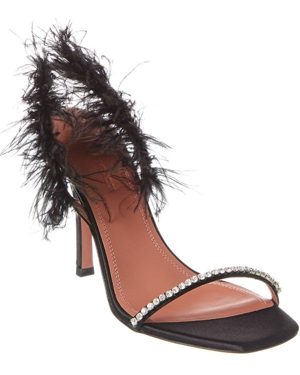 amina muaddi feather sandals