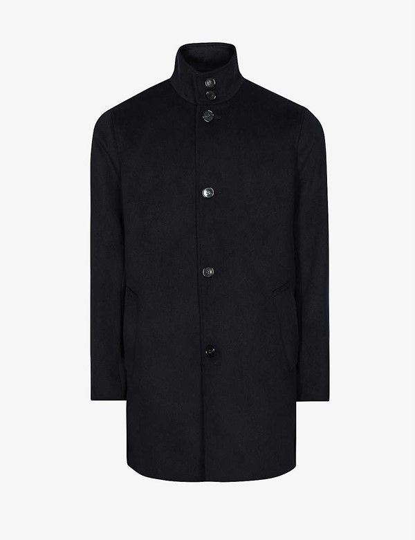 reiss bellugi funnel neck overcoat