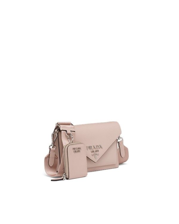 Saffiano leather mini envelope bag