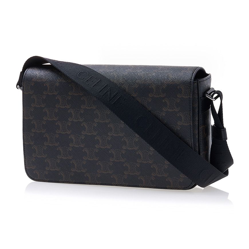 CELINE Triomphe Canvas Medium Messenger Bag in Triomphe Canvas with Celine  print (194502BZK.04LE)