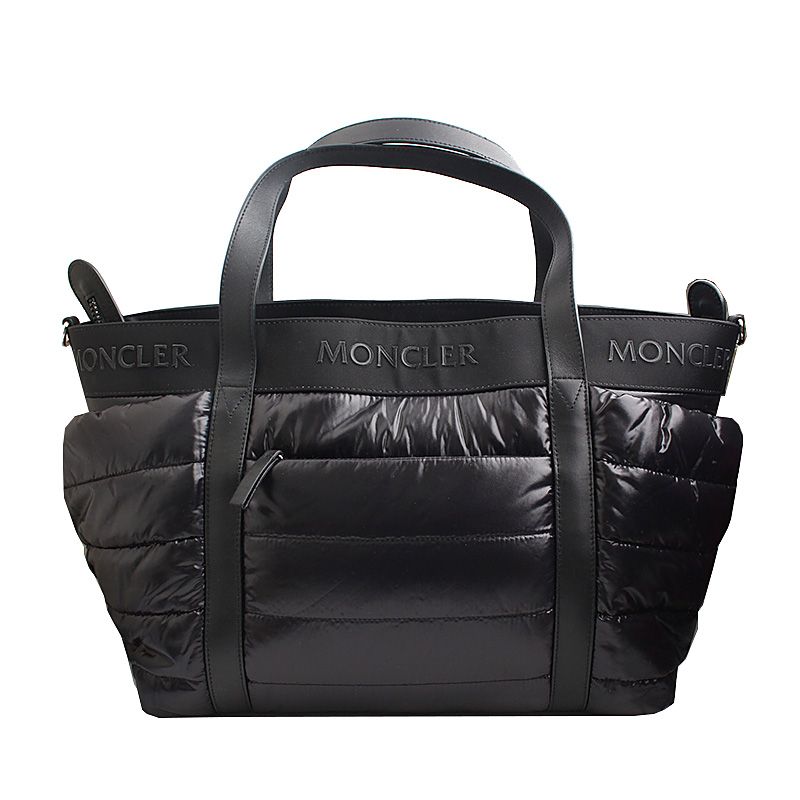 Moncler Women's Legere Logo Strap Zip Tote Bag in Black Moncler